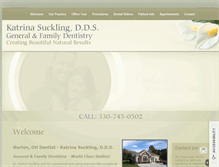 Tablet Screenshot of katrinasucklingdds.com